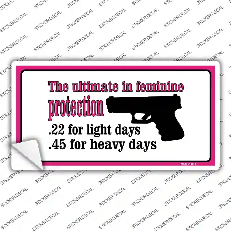 LP-4695s-L Feminine Protection Novelty Sticker Decal - Large