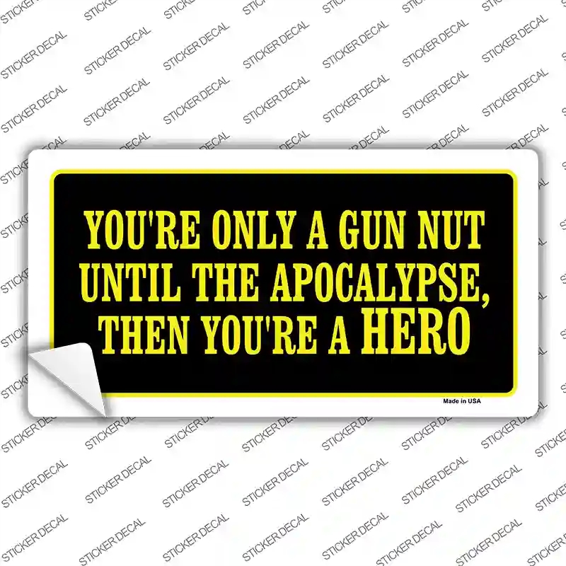 LP-4708s-XL Gun Nut Novelty Sticker Decal - Extra Large