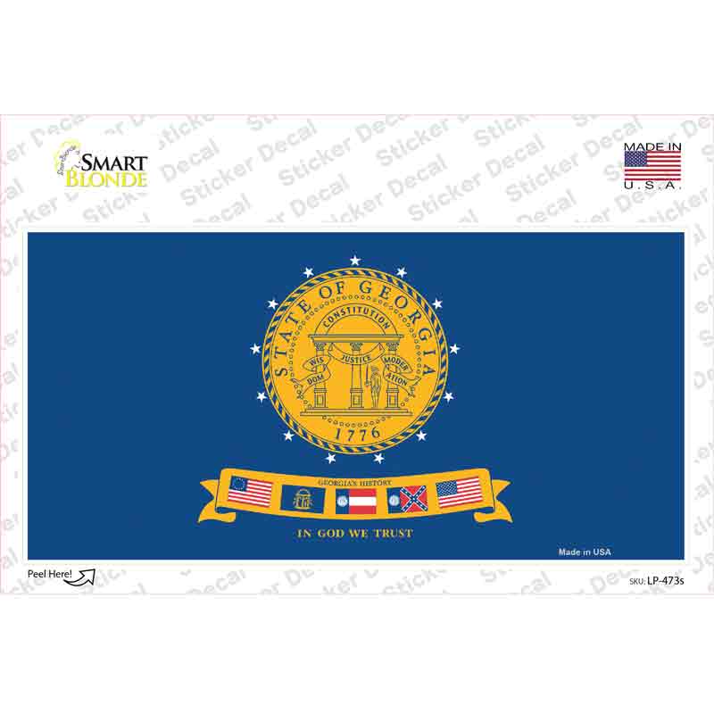 LP-473s-M Georgia State Seal Novelty Sticker Decal - Medium