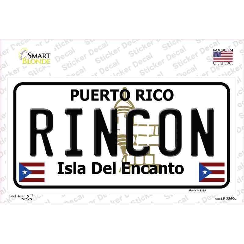 LP-2869s-M Rincon Puerto Rico Novelty Sticker Decal - Medium