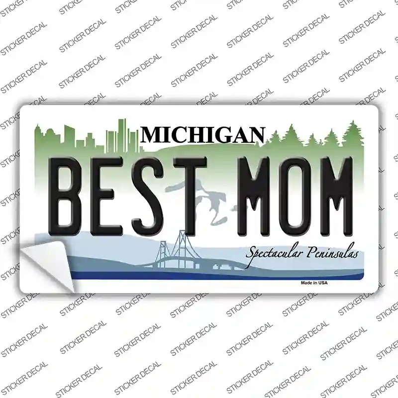 LP-6661s-S Best Mom Michigan Novelty Sticker Decal - Small