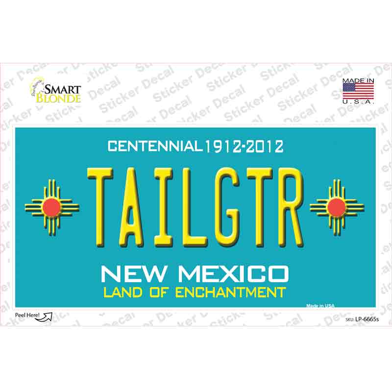 LP-6665s-M Tailgtr   Mexico Novelty Sticker Decal - Medium