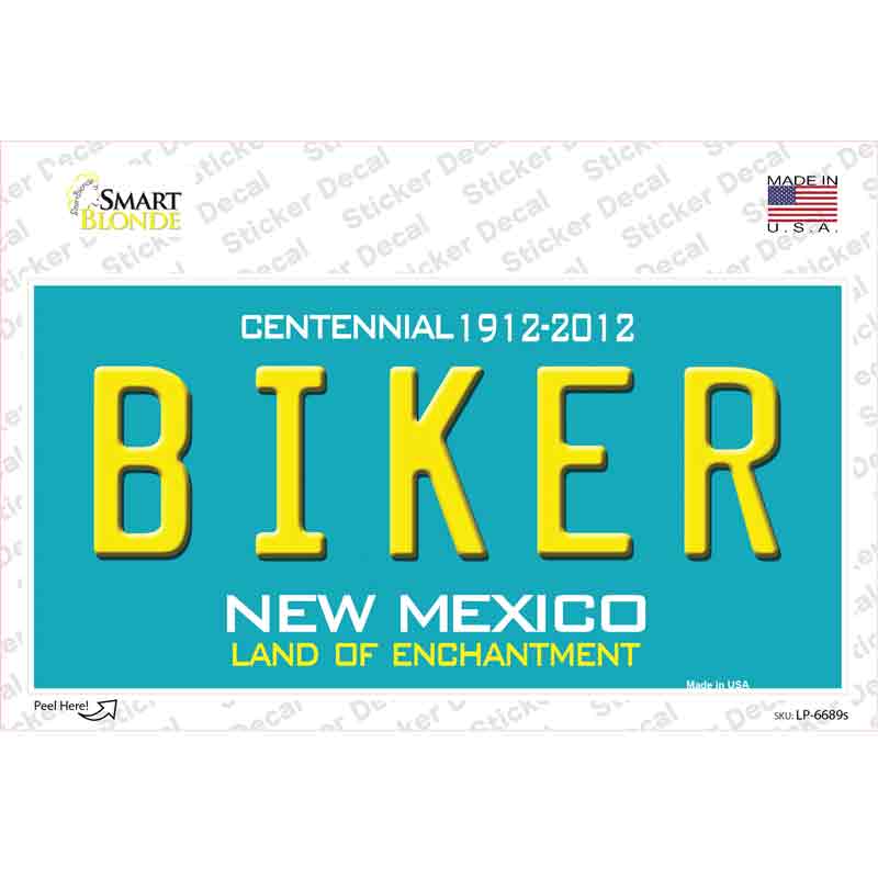 LP-6689s-M Biker   Mexico Novelty Sticker Decal - Medium