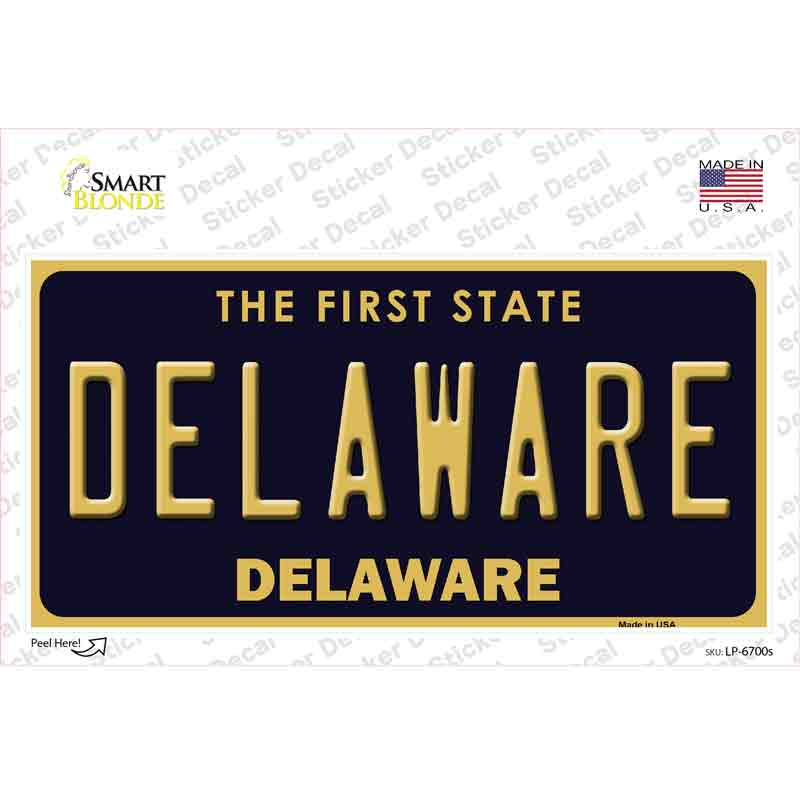 LP-6700s-M Delaware Novelty Sticker Decal - Medium