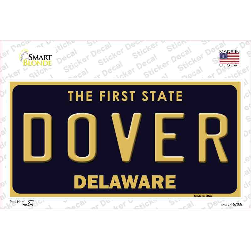 LP-6703s-M Dover Delaware Novelty Sticker Decal - Medium
