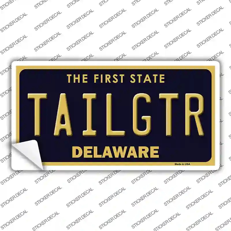LP-6705s-XL Tailgtr Delaware Novelty Sticker Decal - Extra Large
