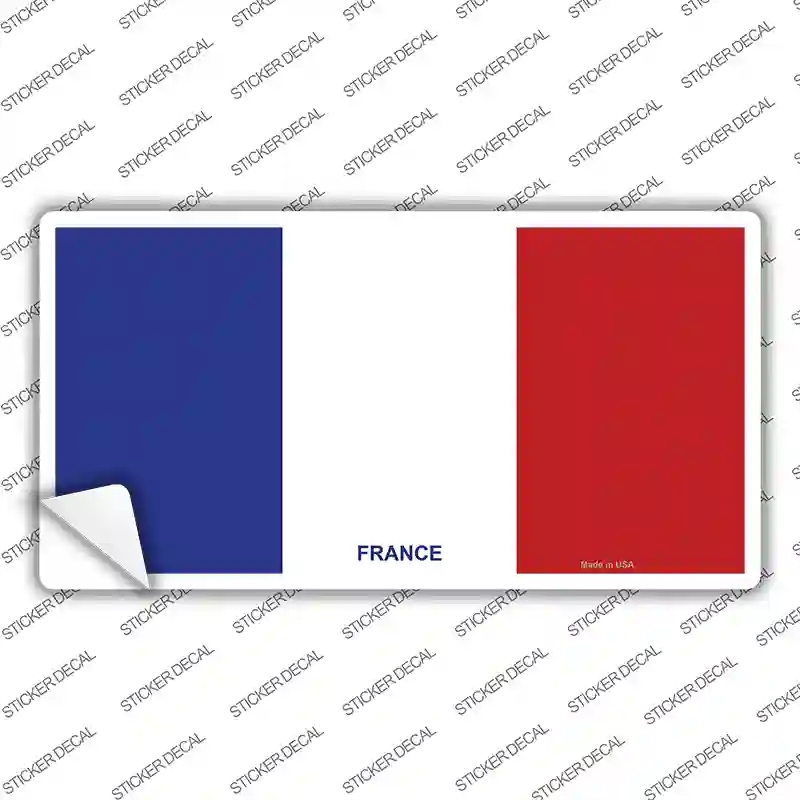 LP-528s-S France Flag Novelty Sticker Decal - Small
