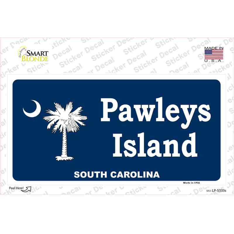 LP-5333s-M Pawleys Island Novelty Sticker Decal - Medium