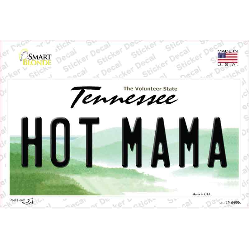 LP-6455s-M Hot Mama Tennessee Novelty Sticker Decal - Medium