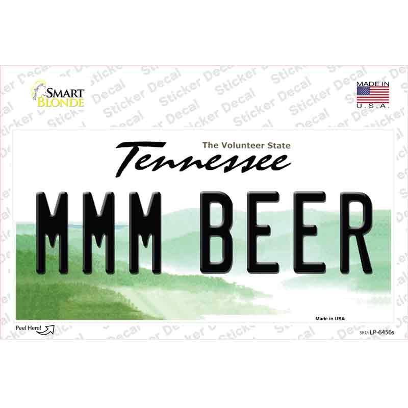 LP-6456s-M MMM Beer Tennessee Novelty Sticker Decal - Medium