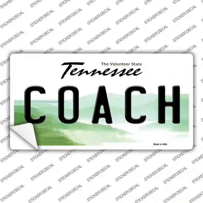LP-6458s-L Coach Tennessee Novelty Sticker Decal - Large