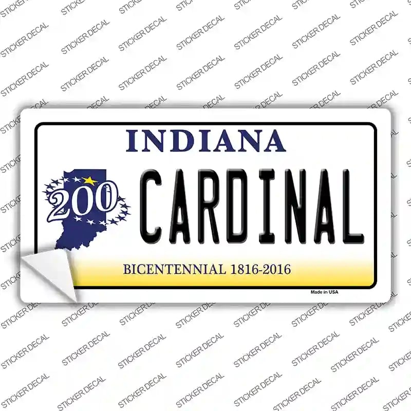 LP-6371s-S Cardinal Indiana Novelty Sticker Decal - Small
