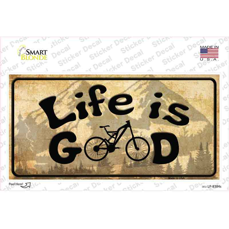 LP-8384s-M Life is Good Novelty Sticker Decal - Medium