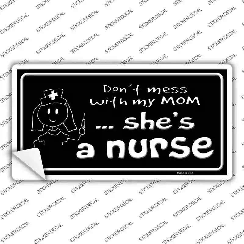 LP-8402s-L Do Not Mess with My Mom Novelty Sticker Decal - Large