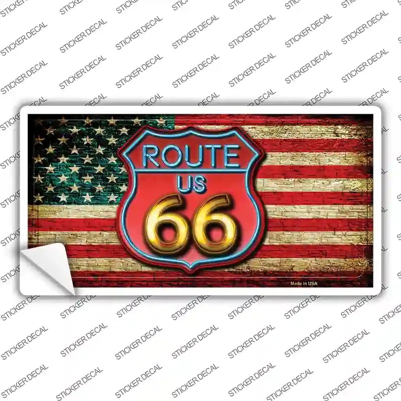LP-8521s-XL American Route 66 Neon Novelty Sticker Decal - Extra Large