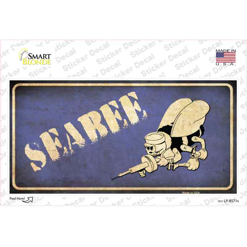 LP-8571s-M Seabee Novelty Sticker Decal - Medium