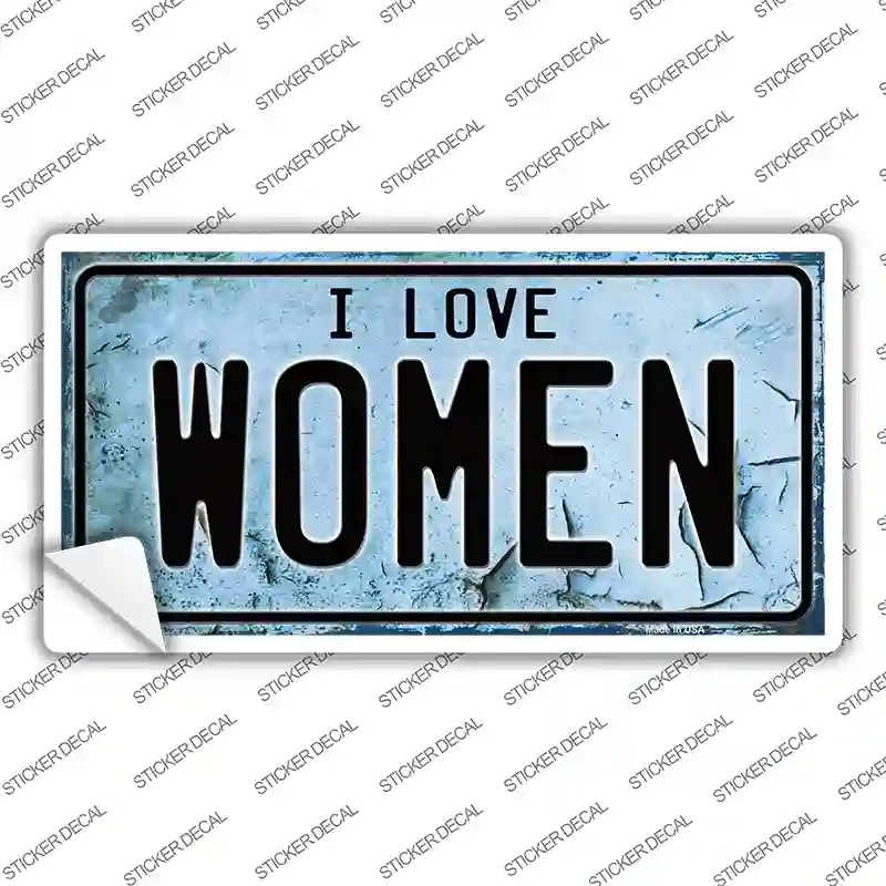LP-8584s-S I Love Women Novelty Sticker Decal - Small