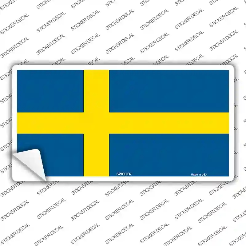 LP-486s-XL Sweden Flag Novelty Sticker Decal - Extra Large