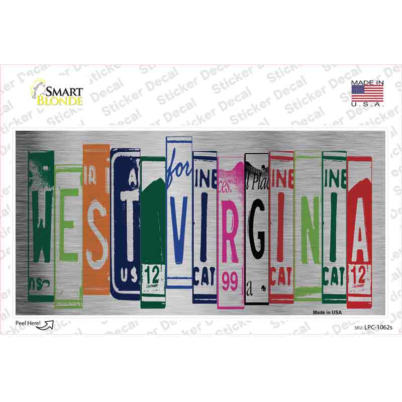 LPC-1062s-M West Virginia Art Novelty Sticker Decal - Medium
