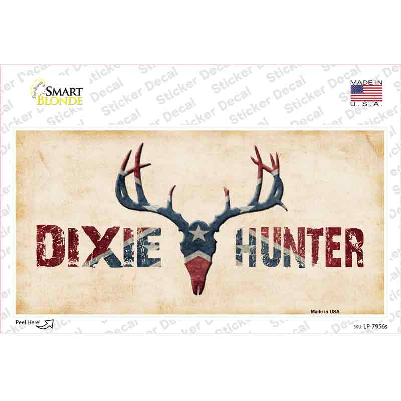 LP-7956s-M Dixie Hunter Novelty Sticker Decal - Medium