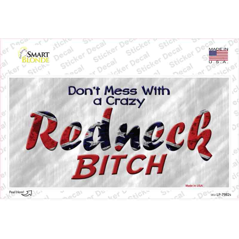 LP-7982s-M Do Not Mess with Crazy Novelty Sticker Decal - Medium