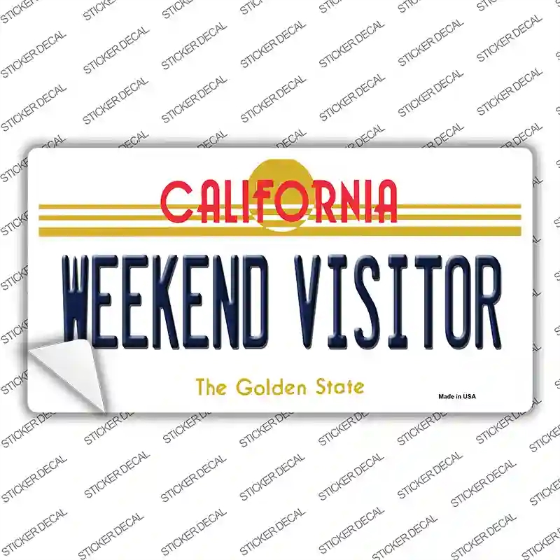 LP-4907s-S Weekend Visitor California Novelty Sticker Decal - Small