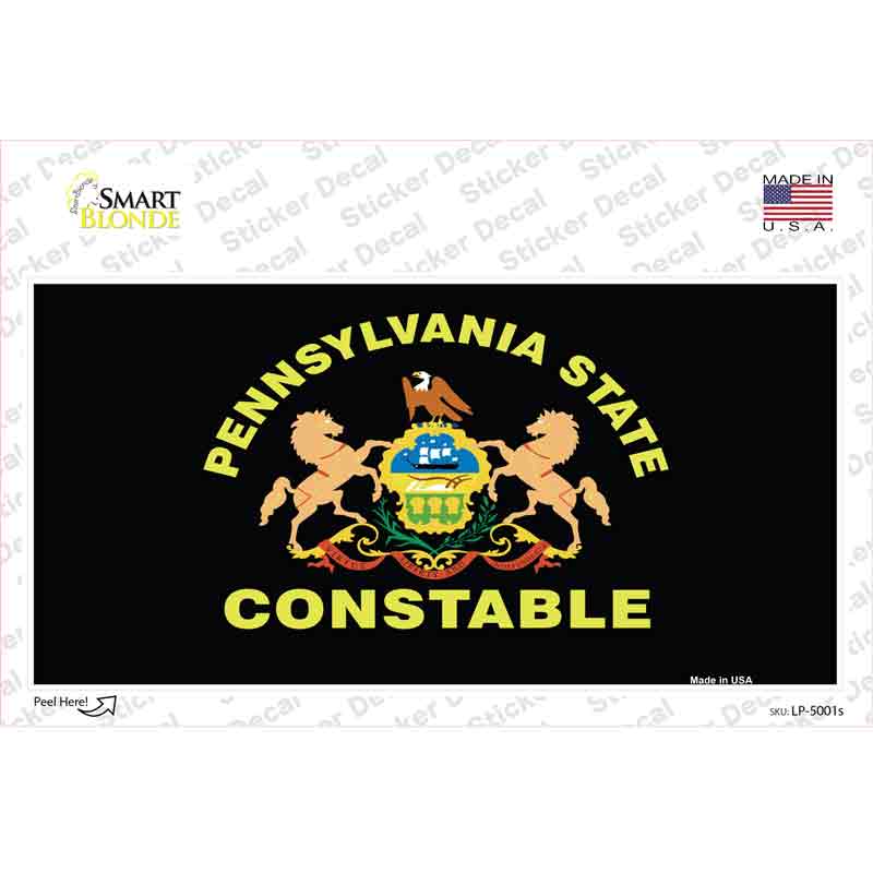 LP-5001s-M PA Constable Star Seal Novelty Sticker Decal - Medium