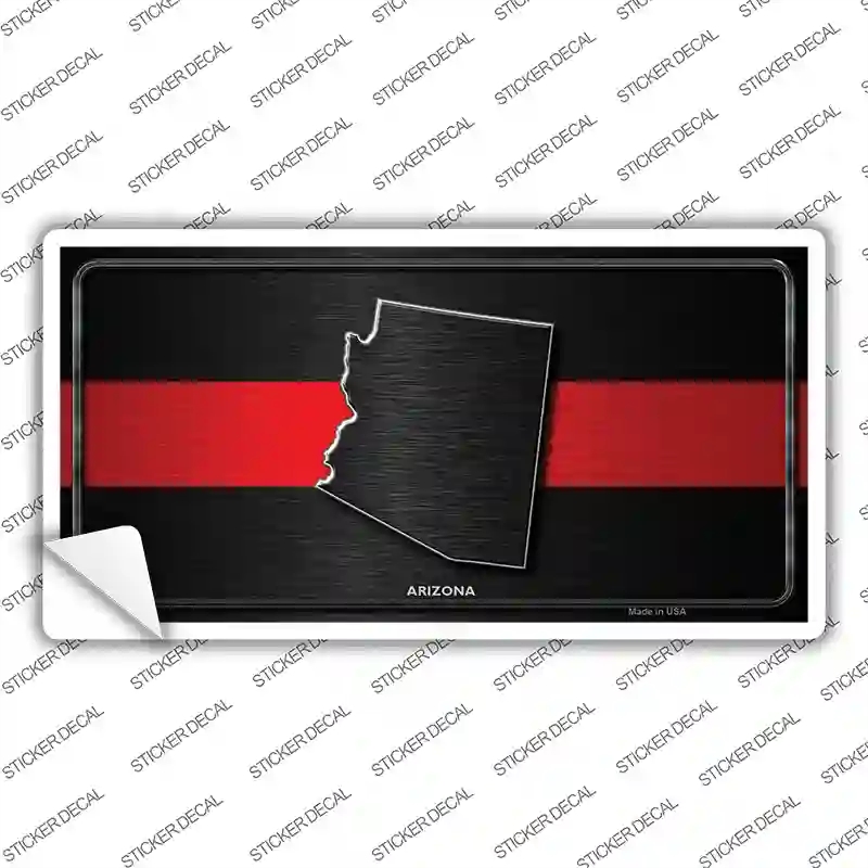 LP-9692s-L Arizona Thin Red Line Novelty Sticker Decal - Large
