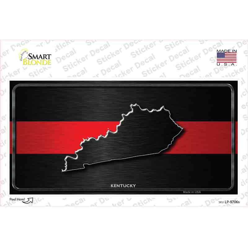 LP-9706s-M Kentucky Thin Red Line Novelty Sticker Decal - Medium