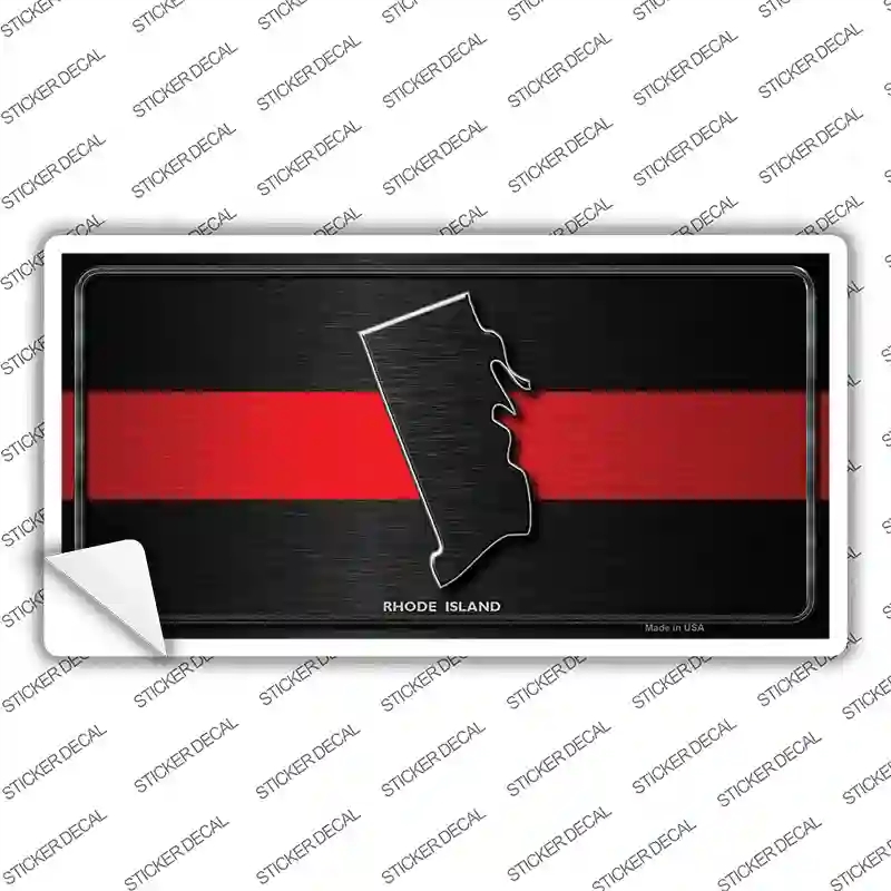 LP-9728s-S Rhode Island Thin Red Line Novelty Sticker Decal - Small