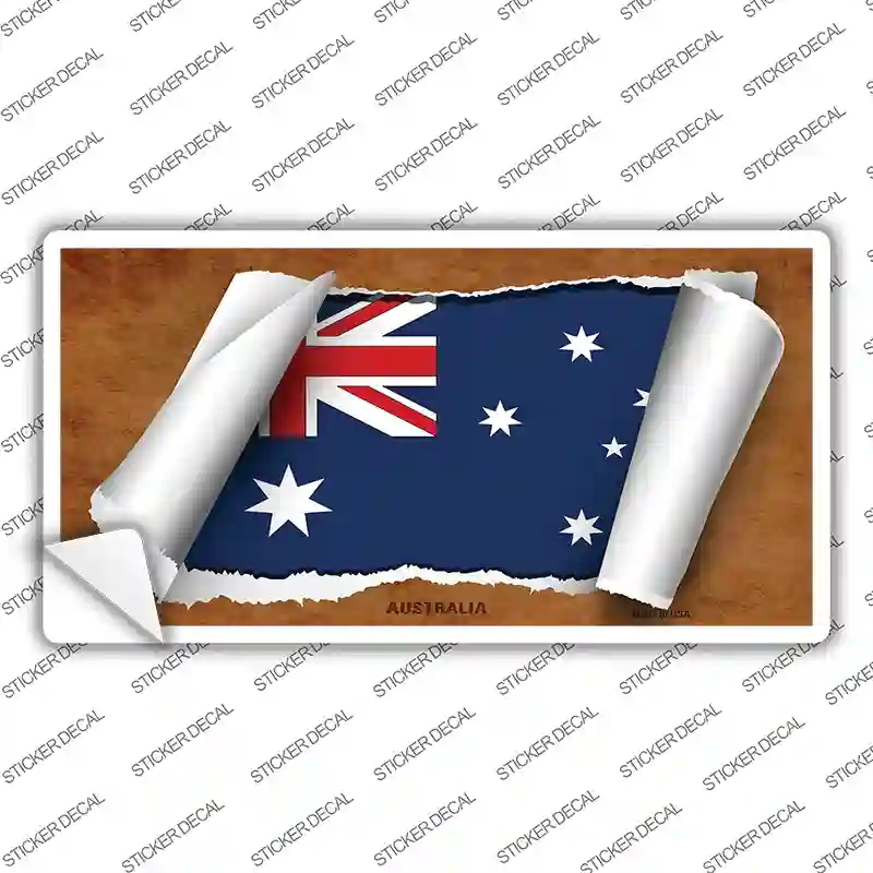 LP-9064s-XL Australia Flag Scroll Novelty Sticker Decal - Extra Large