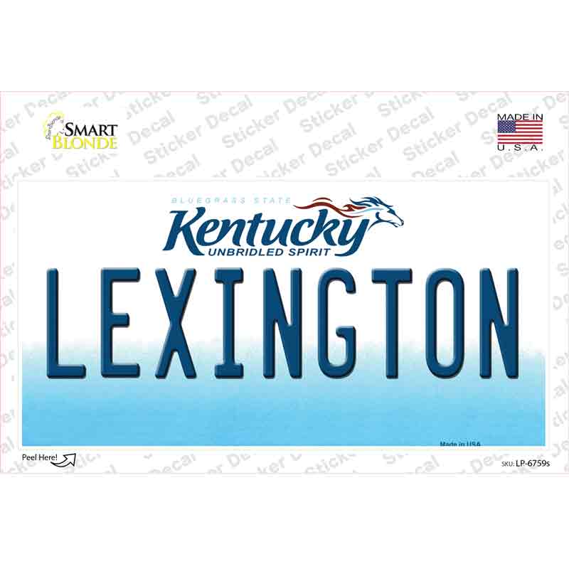 LP-6759s-M Lexington Kentucky Novelty Sticker Decal - Medium