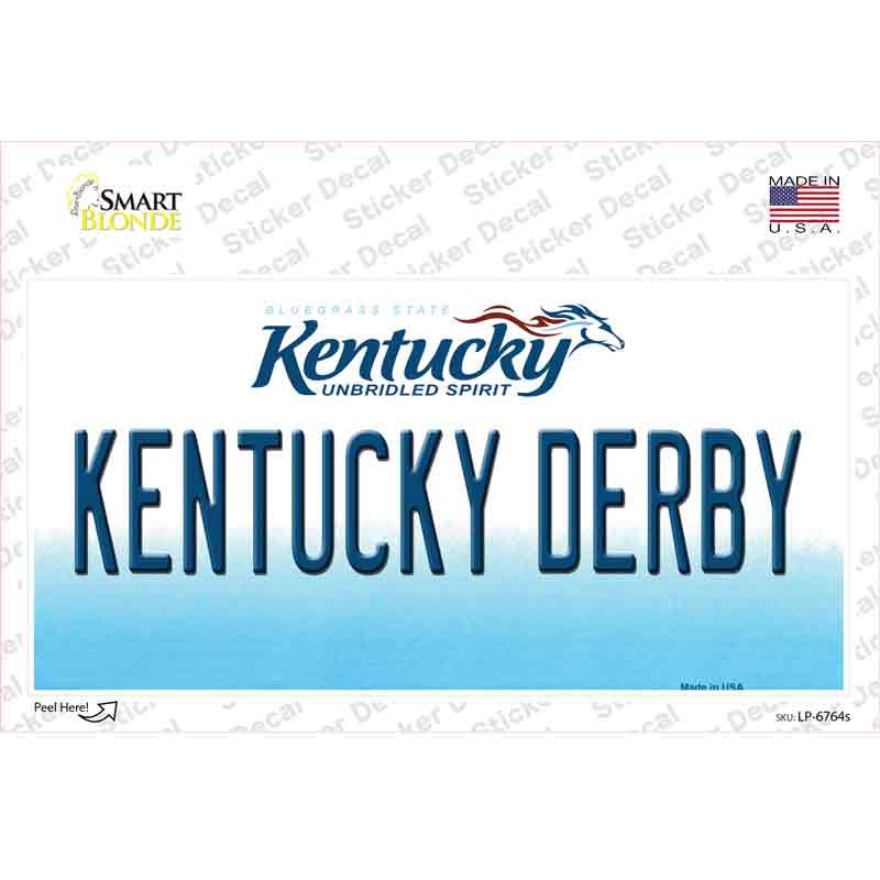 LP-6764s-M Kentucky Derby Novelty Sticker Decal - Medium