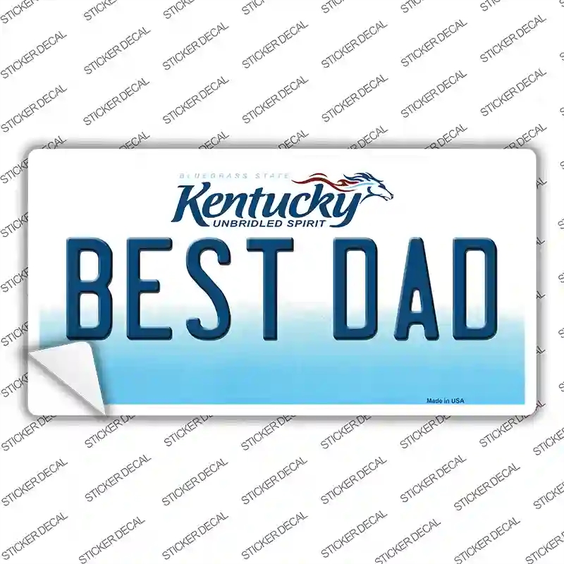 LP-6770s-XL Best Dad Kentucky Novelty Sticker Decal - Extra Large