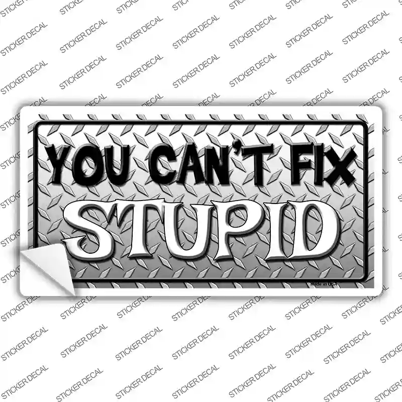 LP-839s-S You Cant Fix Stupid Novelty Sticker Decal - Small