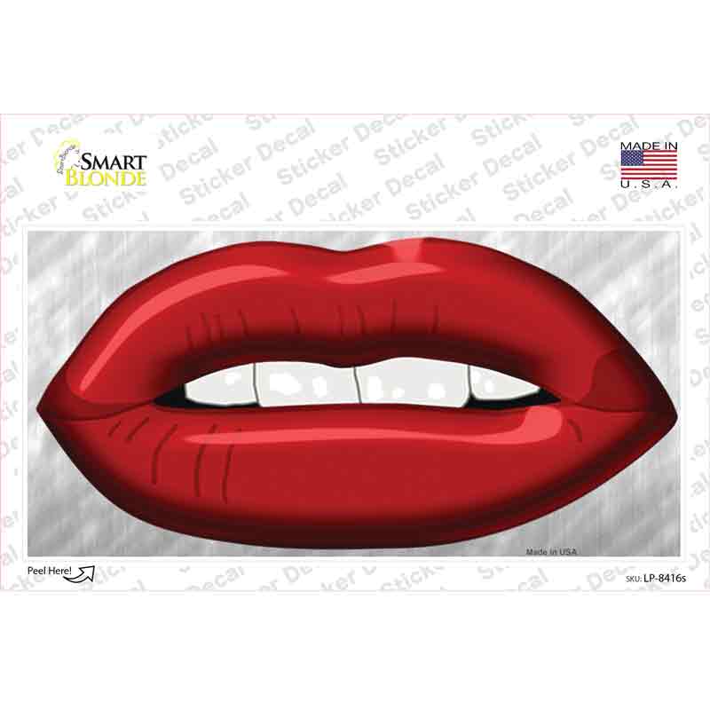 LP-8416s-M Red Lips Novelty Sticker Decal - Medium