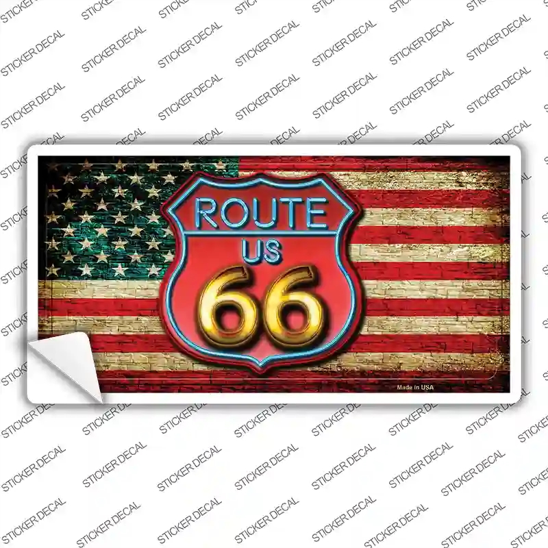 LP-8521s-S American Route 66 Neon Novelty Sticker Decal - Small