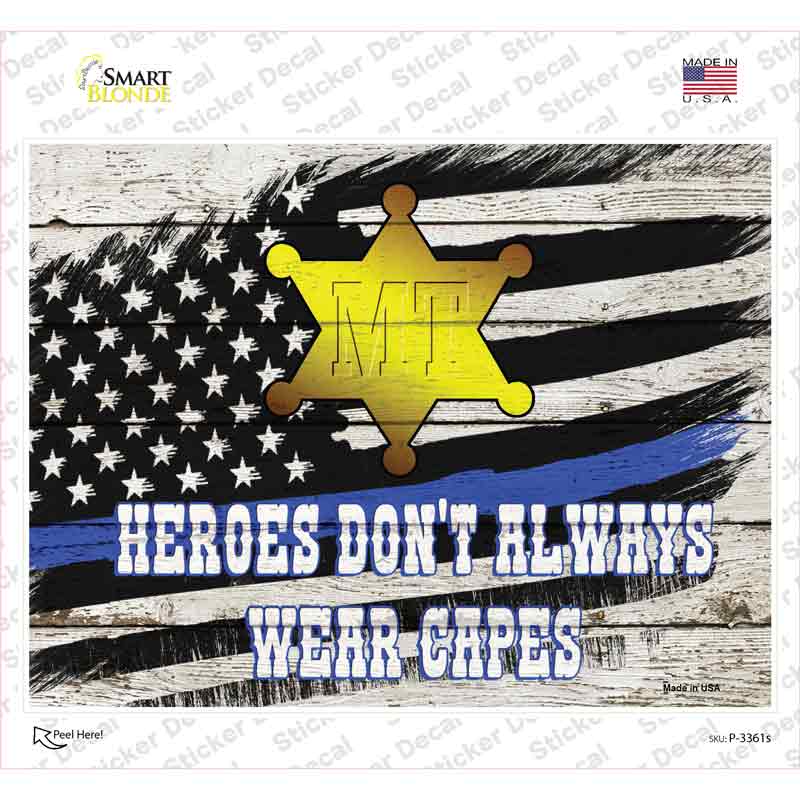P-3361s-M Montana Sheriff Novelty Rectangle Sticker Decal - Medium