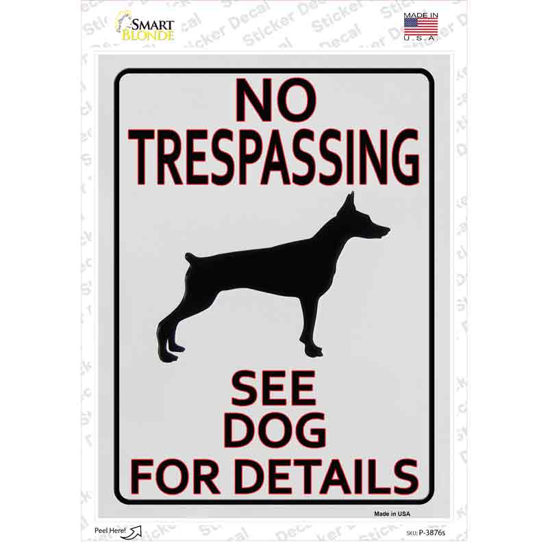 P-3876s-M See Dog for Detail Novelty Rectangle Sticker Decal - Medium