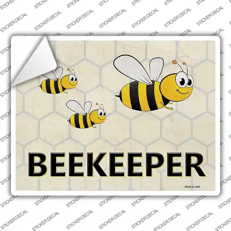 P-1748s-XL Beekeeper Novelty Rectangle Sticker Decal - Extra Large
