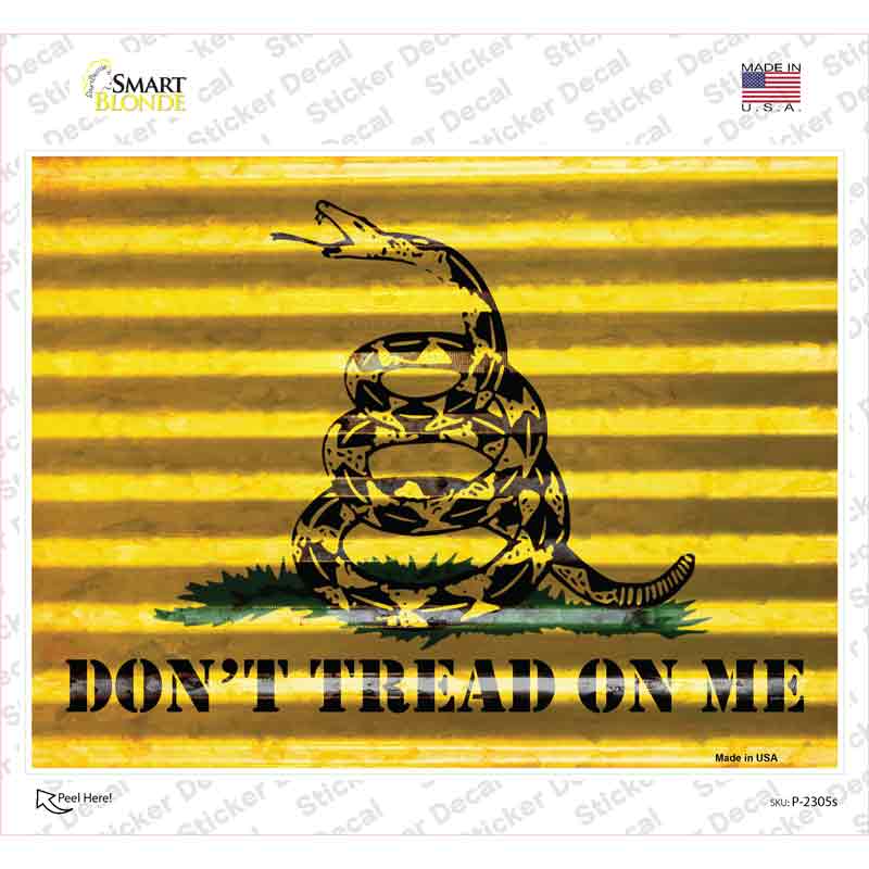 P-2305s-M Do Not Tread on Me Novelty Rectangle Sticker Decal - Medium