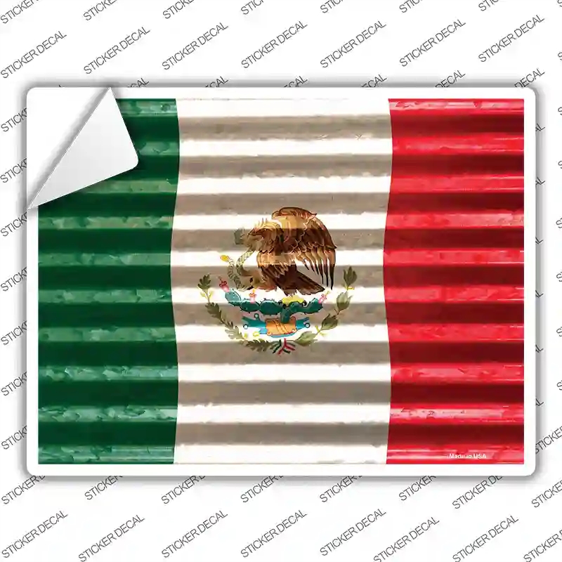 P-2309s-XL Mexico Flag Novelty Rectangle Sticker Decal - Extra Large