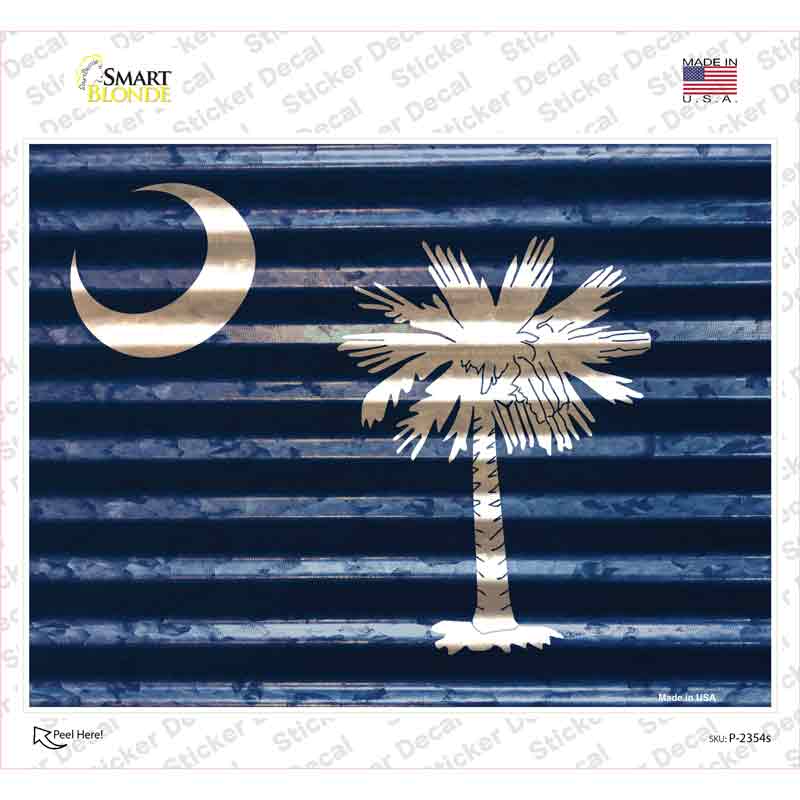 P-2354s-M South Carolina Flag Novelty Rectangle Sticker Decal - Medium