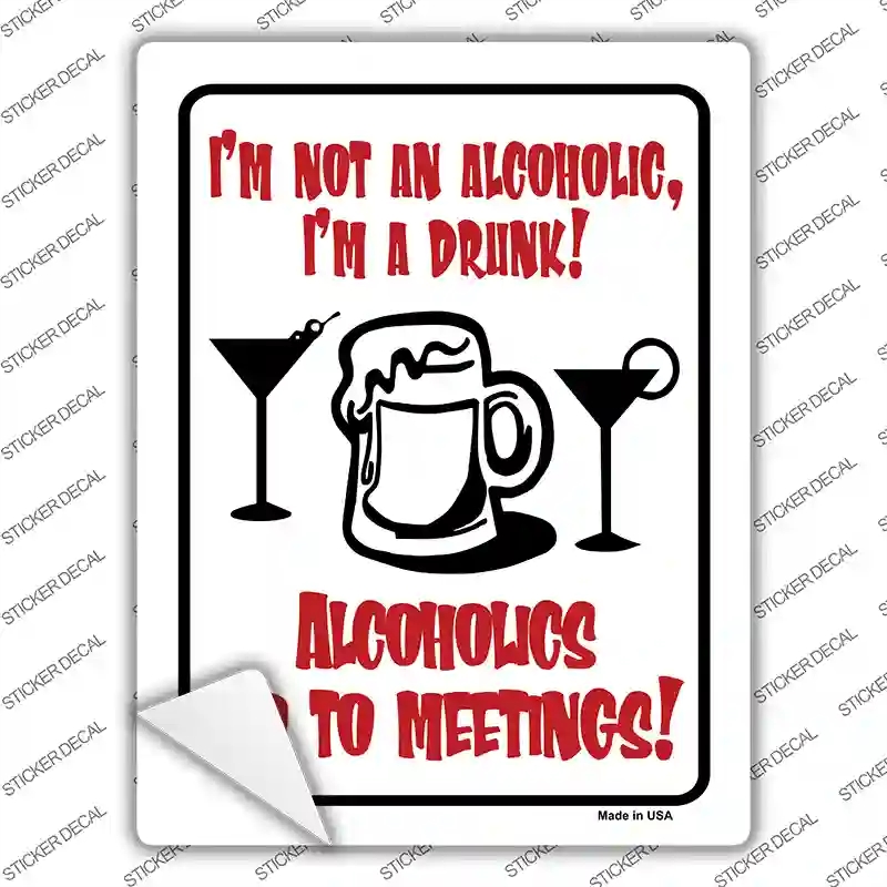 P-630s-L Im A Drunk Novelty Rectangle Sticker Decal - Large
