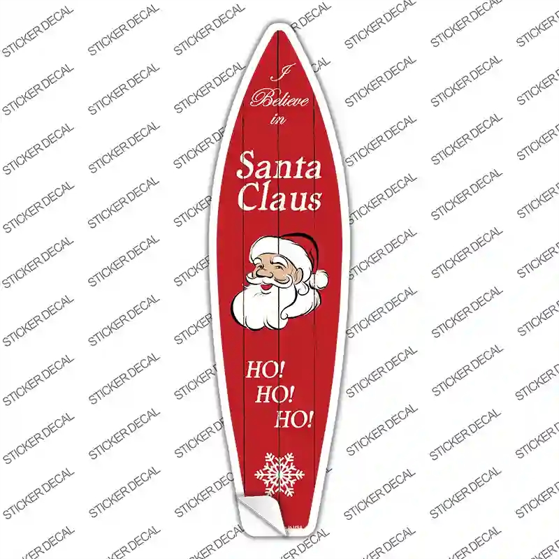SB-017s-S Santa Claus Novelty Surfboard Sticker Decal - Small