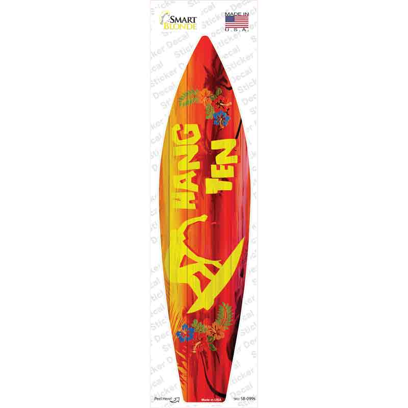 SB-099s-M Hang Ten Surfing Novelty Surfboard Sticker Decal - Medium