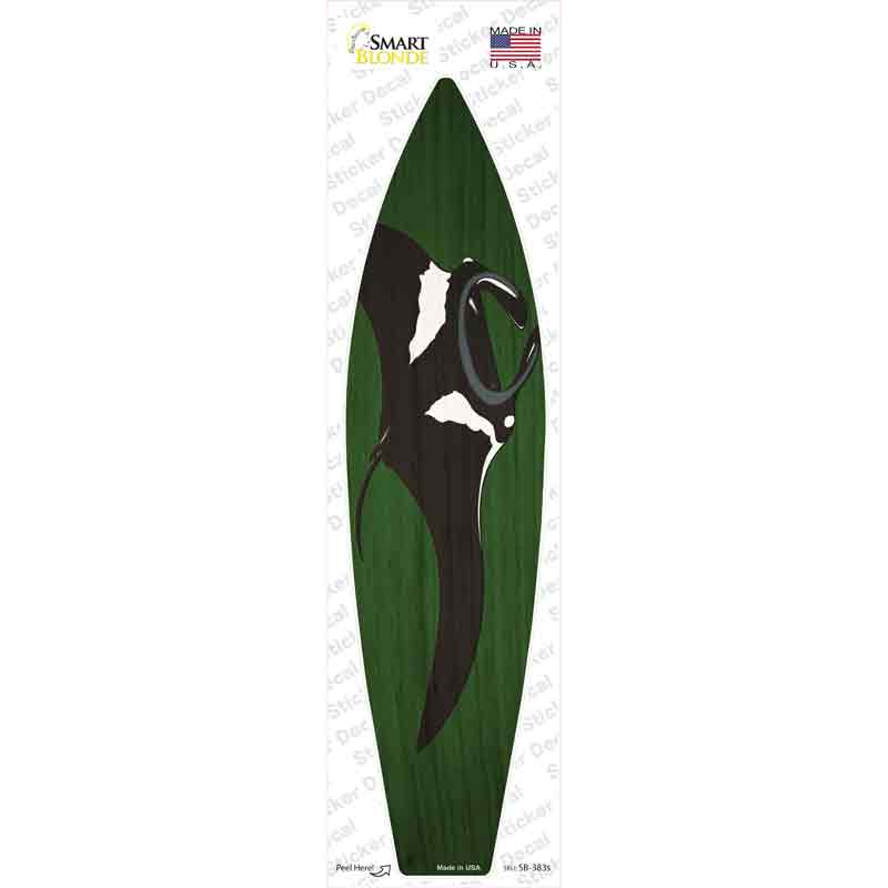 SB-383s-M Manta Ray Novelty Surfboard Sticker Decal - Medium