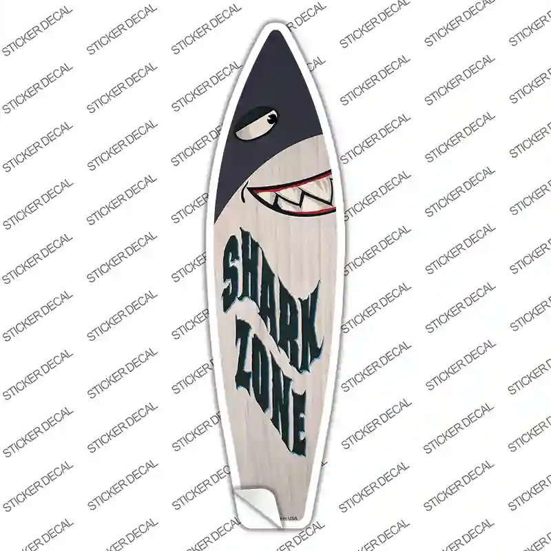 SB-428s-XL Shark Zone Novelty Surfboard Sticker Decal - Extra Large