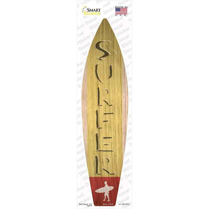 SB-341s-M Surfer Novelty Surfboard Sticker Decal - Medium