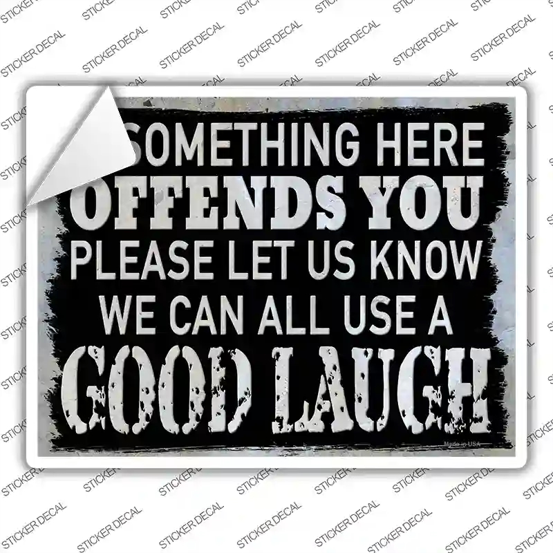 P-4042s-XL We Can All Use A Good Laugh Novelty Rectangle Sticker Decal - Extra Large